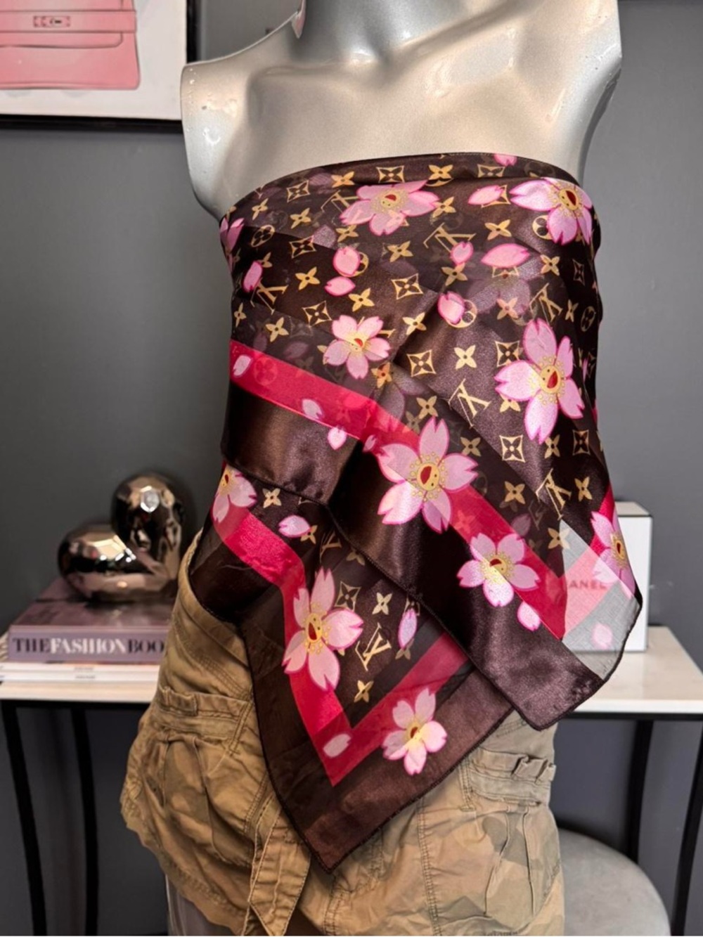 Brown & pink Bandana